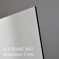 Matière Alu Composite Blanc Mat de 3 mm