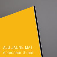 Matière Alu Composite Jaune Mat de 3 mm