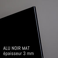 Matière Alu Composite Noir Mat de 3 mm