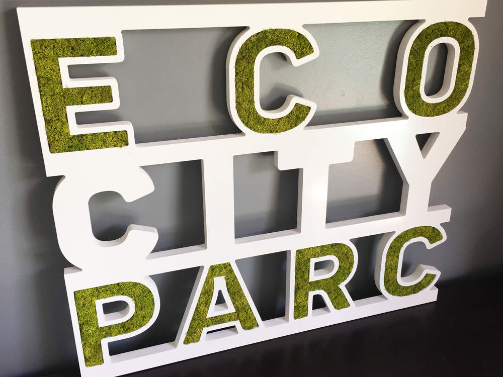Eco City Parc - Logo en lettres végétales