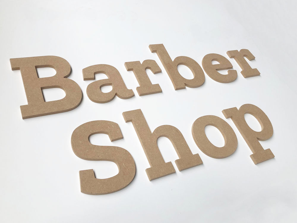 Enseigne Barber Shop Coiffeur en lettres découpées