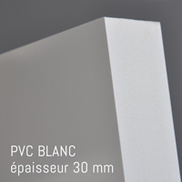 Matière PVC Blanc de 30 mm